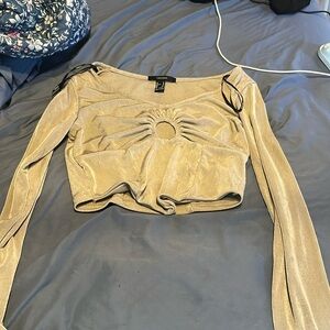 Tan cropt top